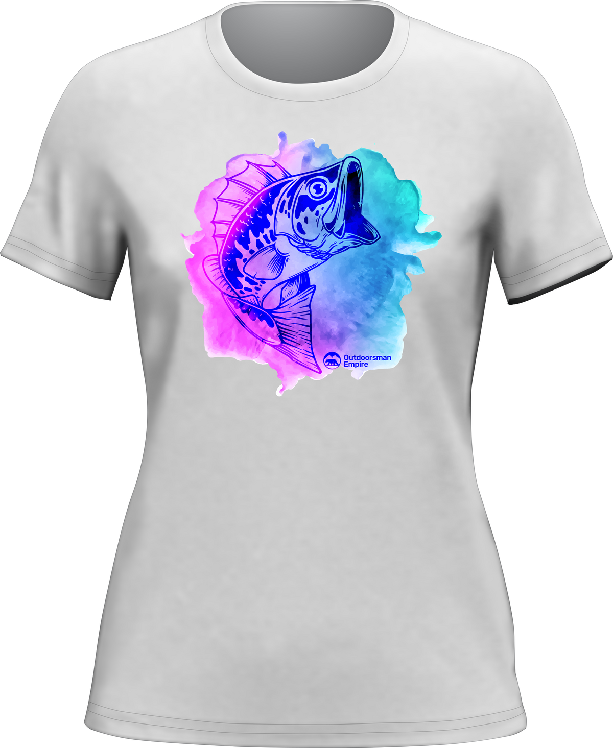 Watercolor Fishing T-Shirt for Women