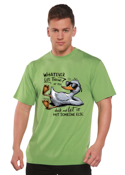 Whatever Life Throws at You Funny Unisex Bamboo/Cotton Graphic T-Shirt