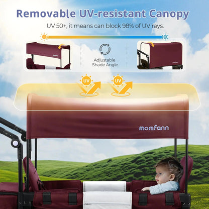 Momfann 2-Seater All-Terrain Stroller Wagon for Kids