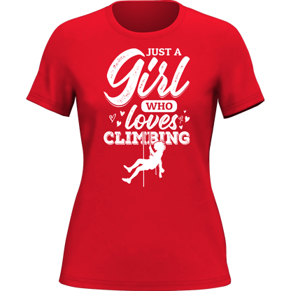Climbing Just A Girl Who Loves Climbing T-Shirt for Women