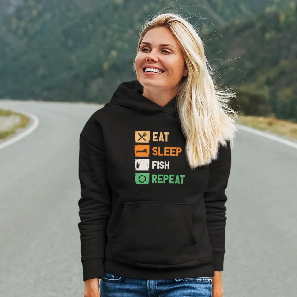 Eat Sleep Fishing Repeat Unisex Hoodie