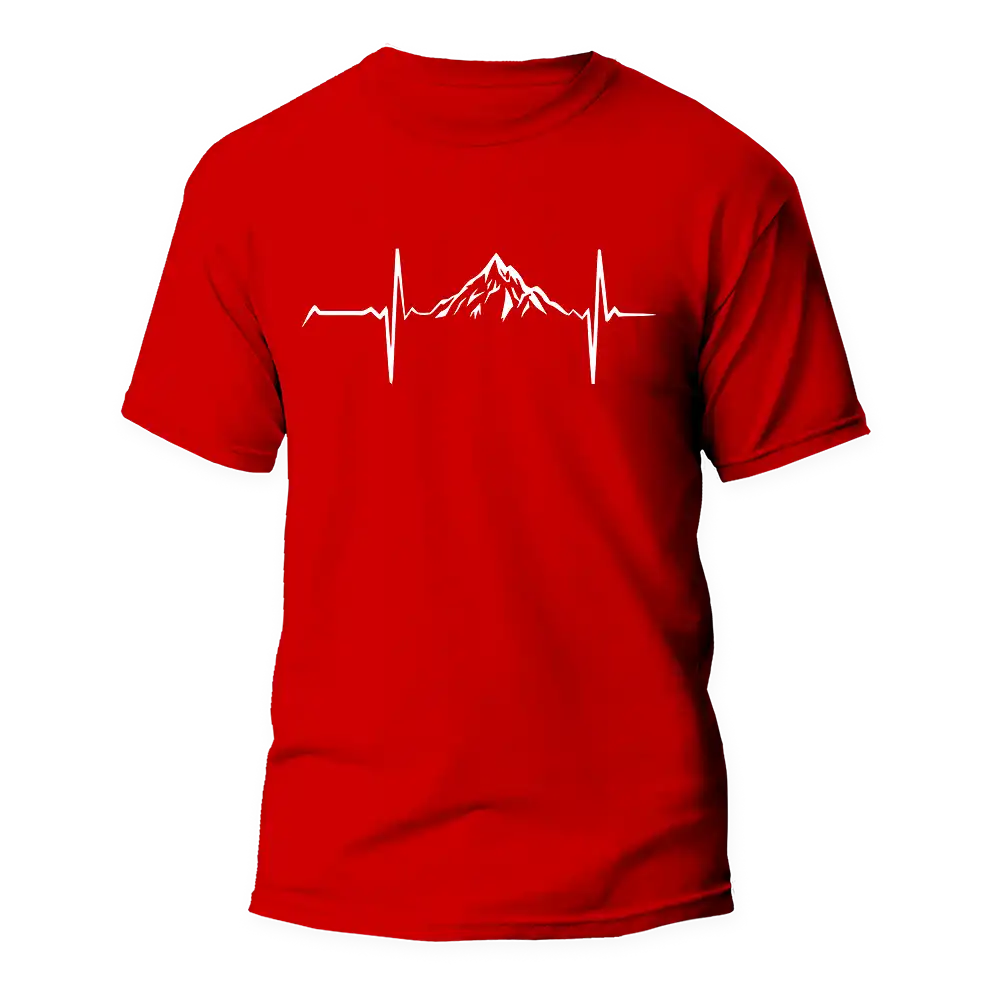 Mountain Hiking Heartbeat Unisex T-Shirt