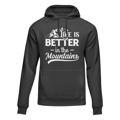 Hiking Life Is Better In The Mountains Adult Fleece Hoodie