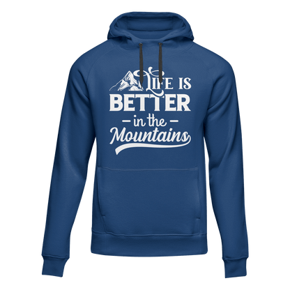 Hiking Life Is Better In The Mountains Adult Fleece Hoodie
