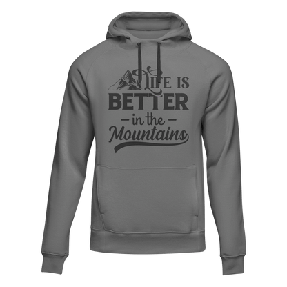 Hiking Life Is Better In The Mountains Adult Fleece Hoodie