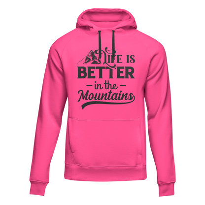 Hiking Life Is Better In The Mountains Adult Fleece Hoodie