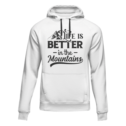 Hiking Life Is Better In The Mountains Adult Fleece Hoodie