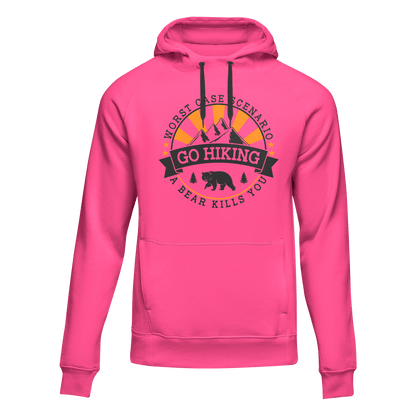 Hiking Worst Case Scenario Adult Fleece Hoodie