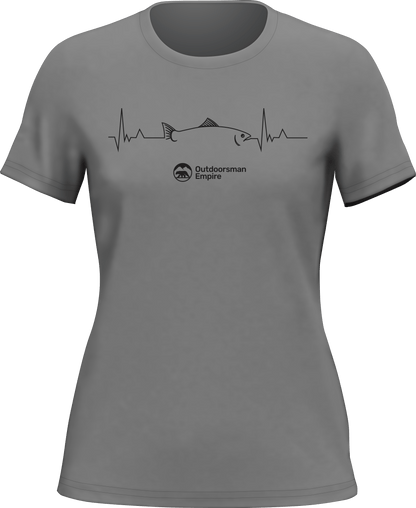 Fishing Cardiogram T-Shirt for Women