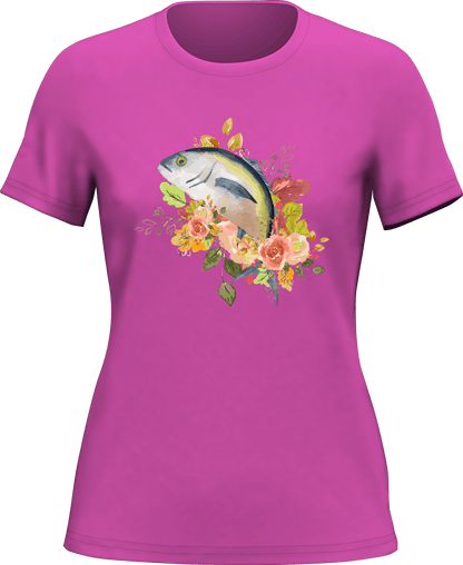 Fishing Flower T-Shirt for Women