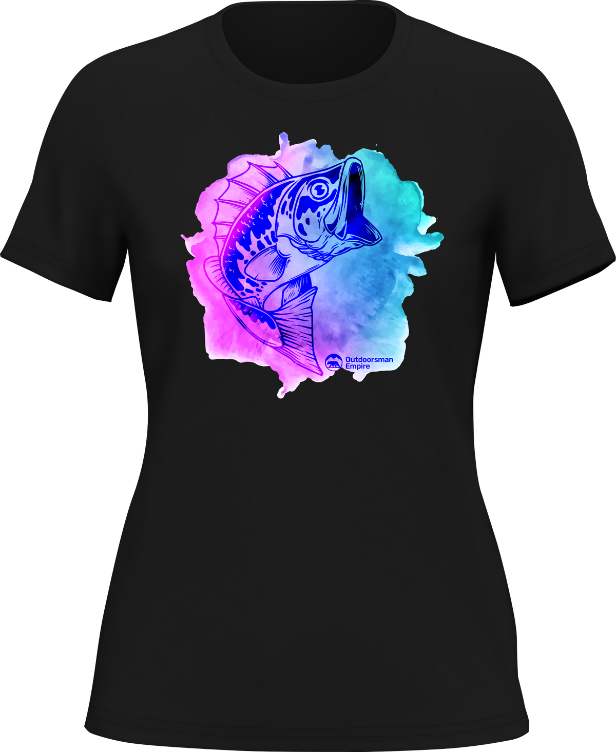 Watercolor Fishing T-Shirt for Women