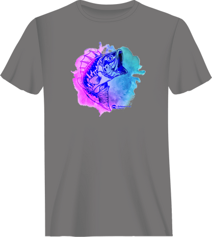 Watercolor Fishing Man T-Shirt