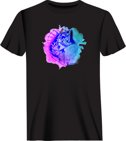 Watercolor Fishing Man T-Shirt