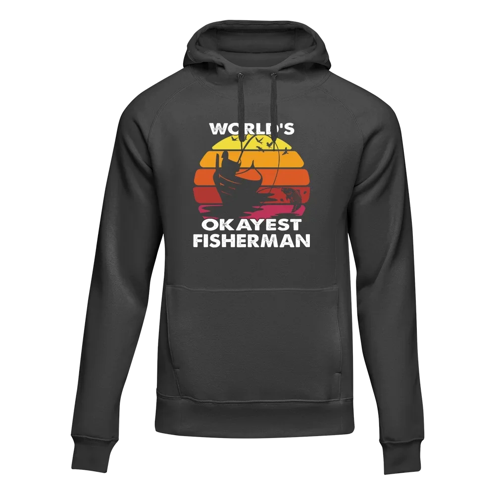 World's Okayest Fisherman Unisex Hoodie