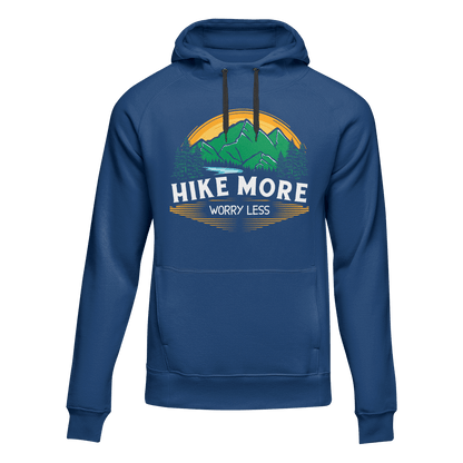 Hike More Worry Less Adult Fleece Hoodie
