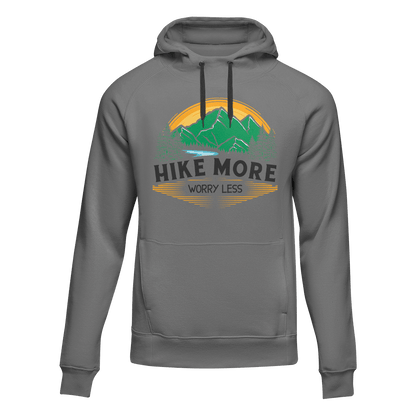 Hike More Worry Less Adult Fleece Hoodie